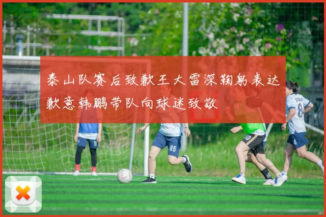 泰山队赛后致歉王大雷深鞠躬表达歉意韩鹏带队向球迷致敬